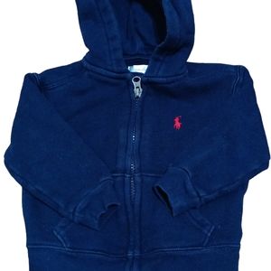 Ralph Lauren Boy's Size 12M Navy Blue Hoodie